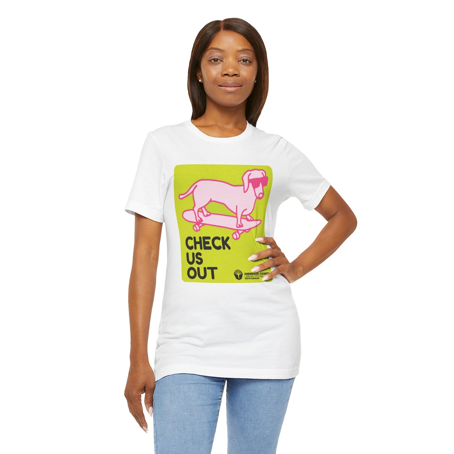 Unisex Softstyle T-Shirt: Check Us Out