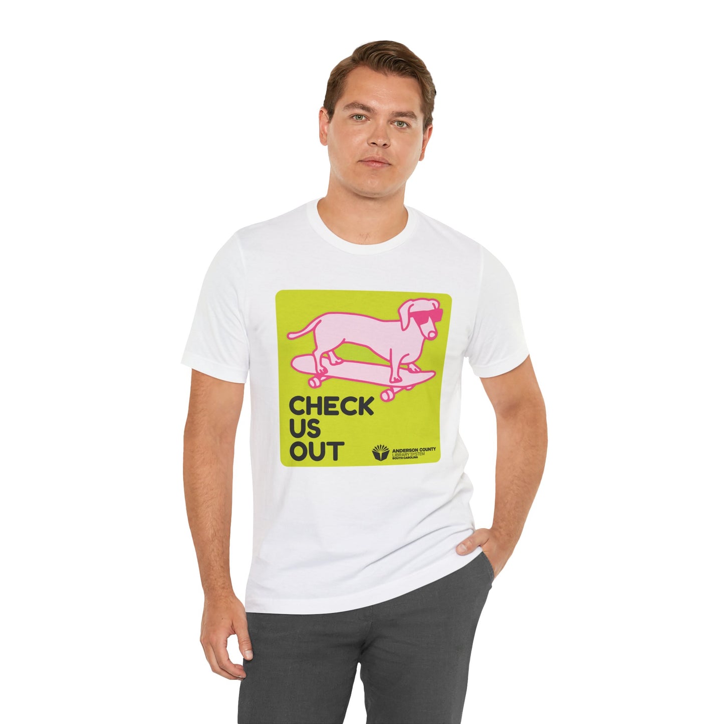 Unisex Softstyle T-Shirt: Check Us Out