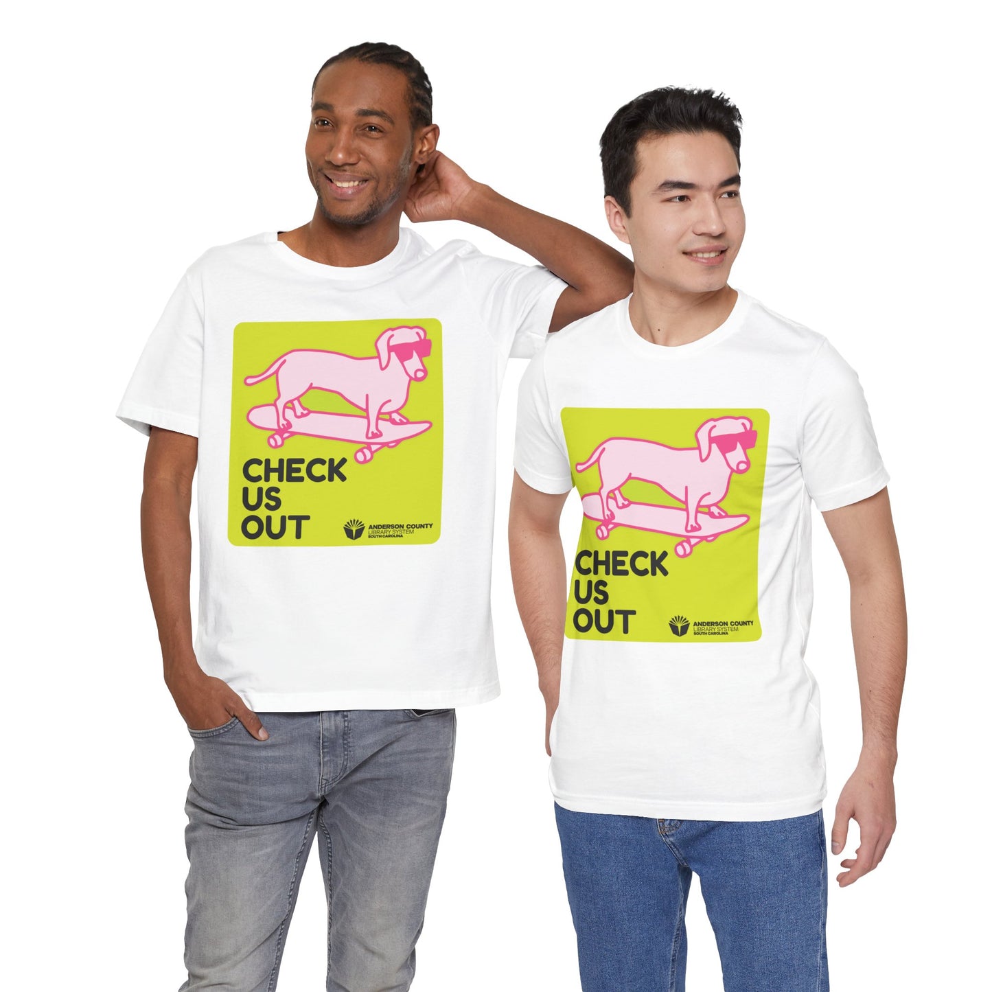 Unisex Softstyle T-Shirt: Check Us Out