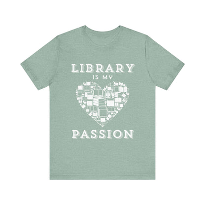 Unisex Softstyle T-Shirt: Library is My Passion