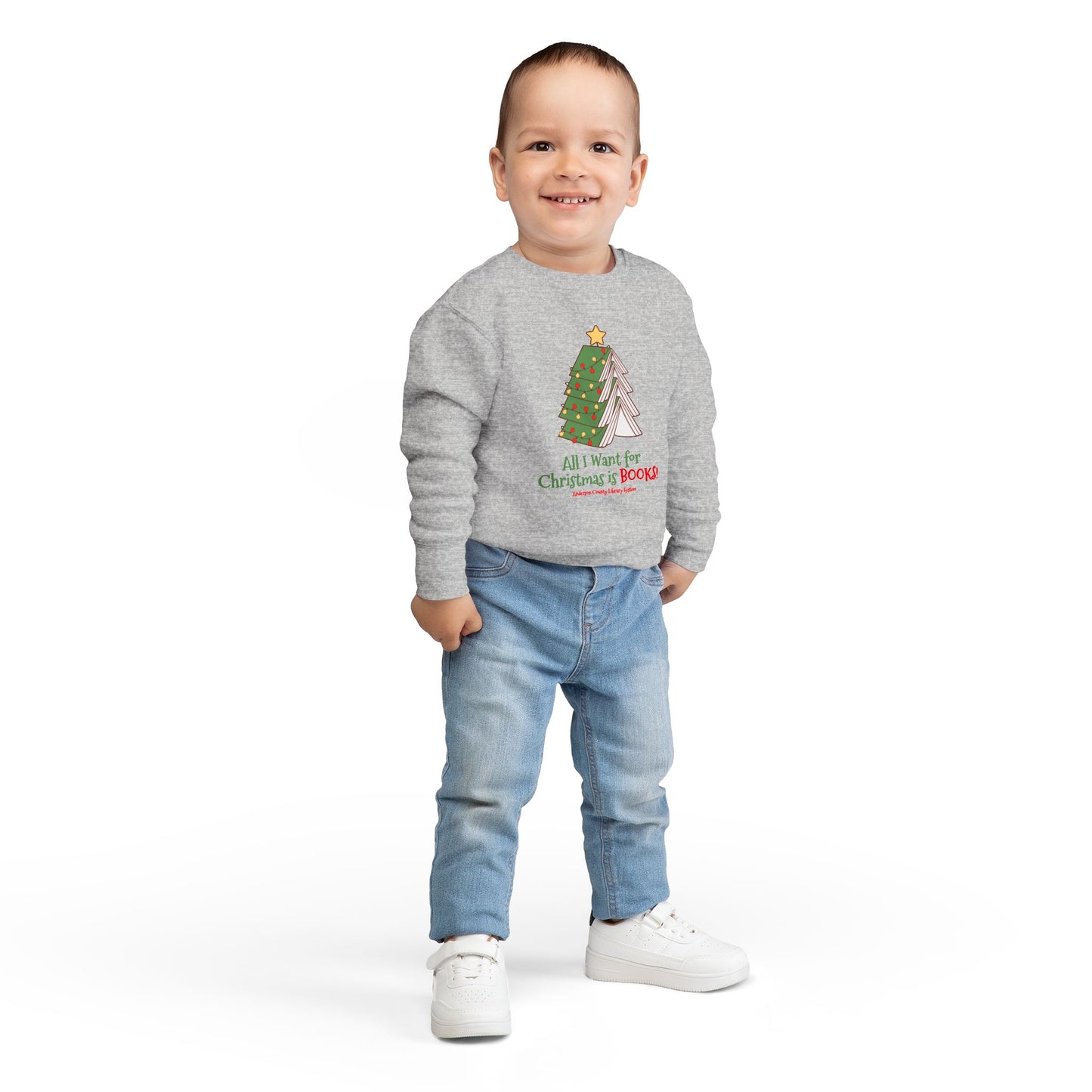 Toddler Sweatshirt: All I Want For Christmas is Books