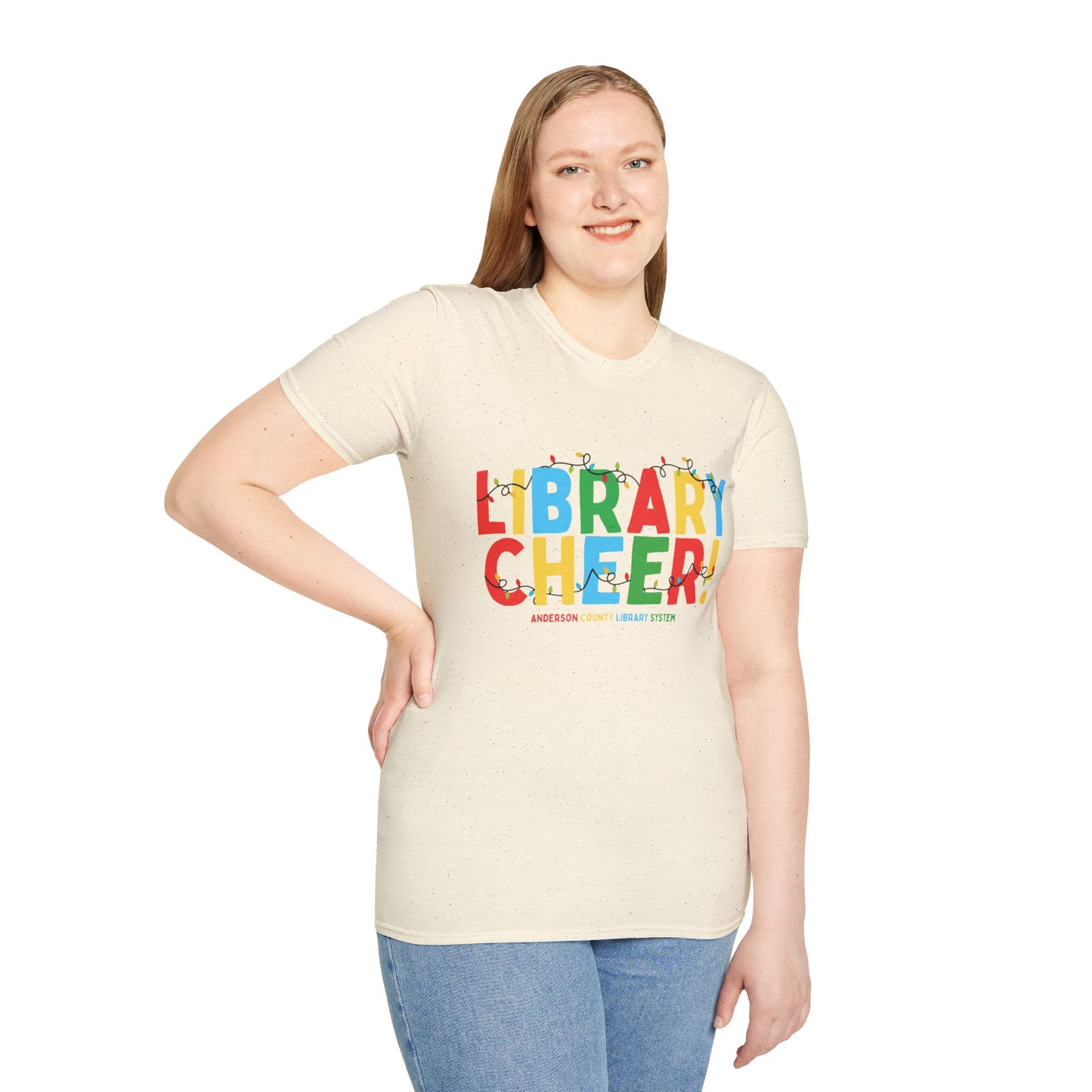 Unisex Softstyle T-Shirt: Library Cheer!