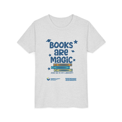 Youth Short Sleeve Tee : Books Are Magic 1,000 Books Before Kindergarten