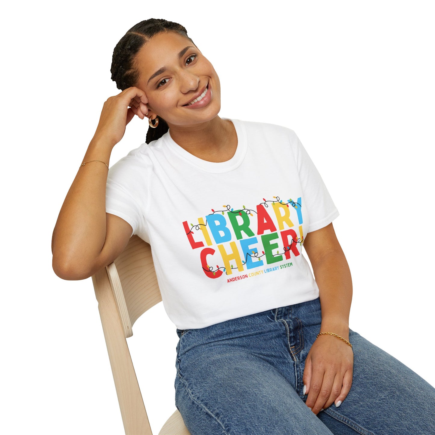 Unisex Softstyle T-Shirt: Library Cheer!