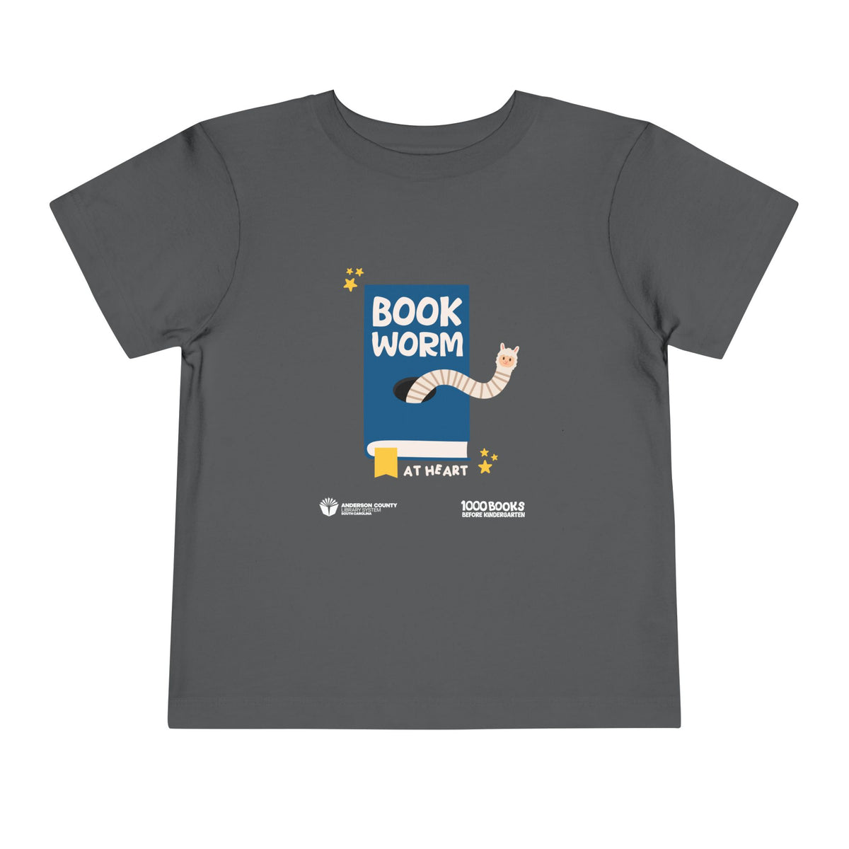 Copy of Toddler Short Sleeve Tee : Bookworm 1,000 Books Before Kindergarten