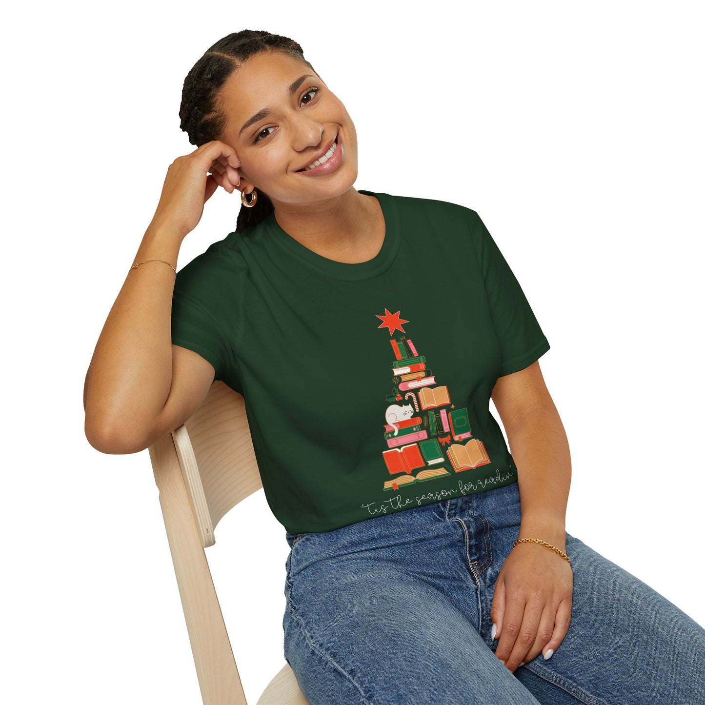 Unisex Softstyle T-Shirt: 'Tis the Season for Readin'