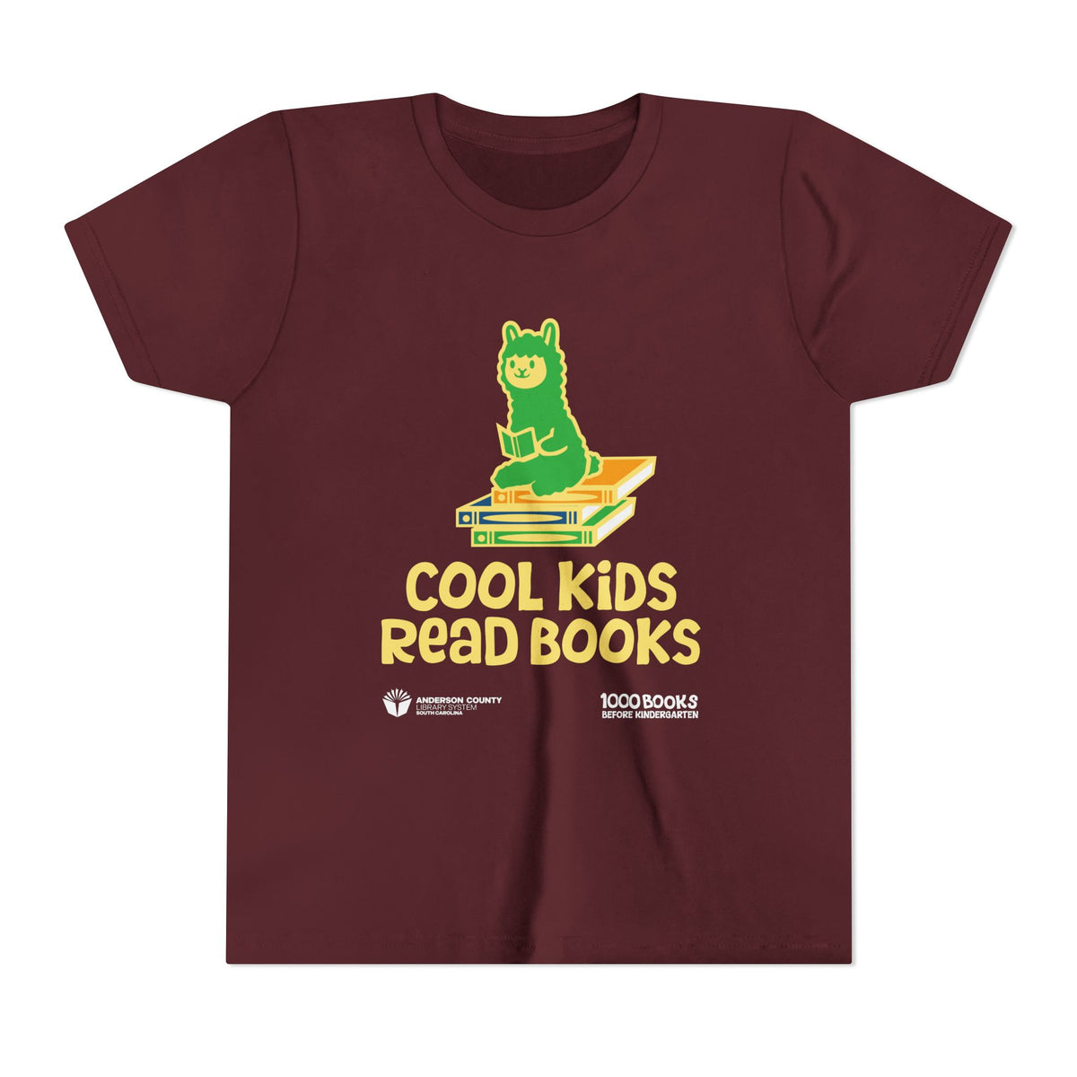 Youth Short Sleeve Tee : Cool Kids Read Books 1,000 Books Before Kindergarten