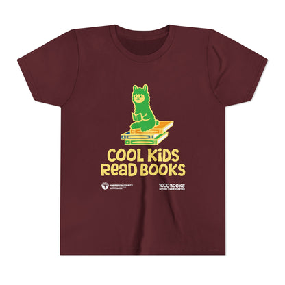 Youth Short Sleeve Tee : Cool Kids Read Books 1,000 Books Before Kindergarten