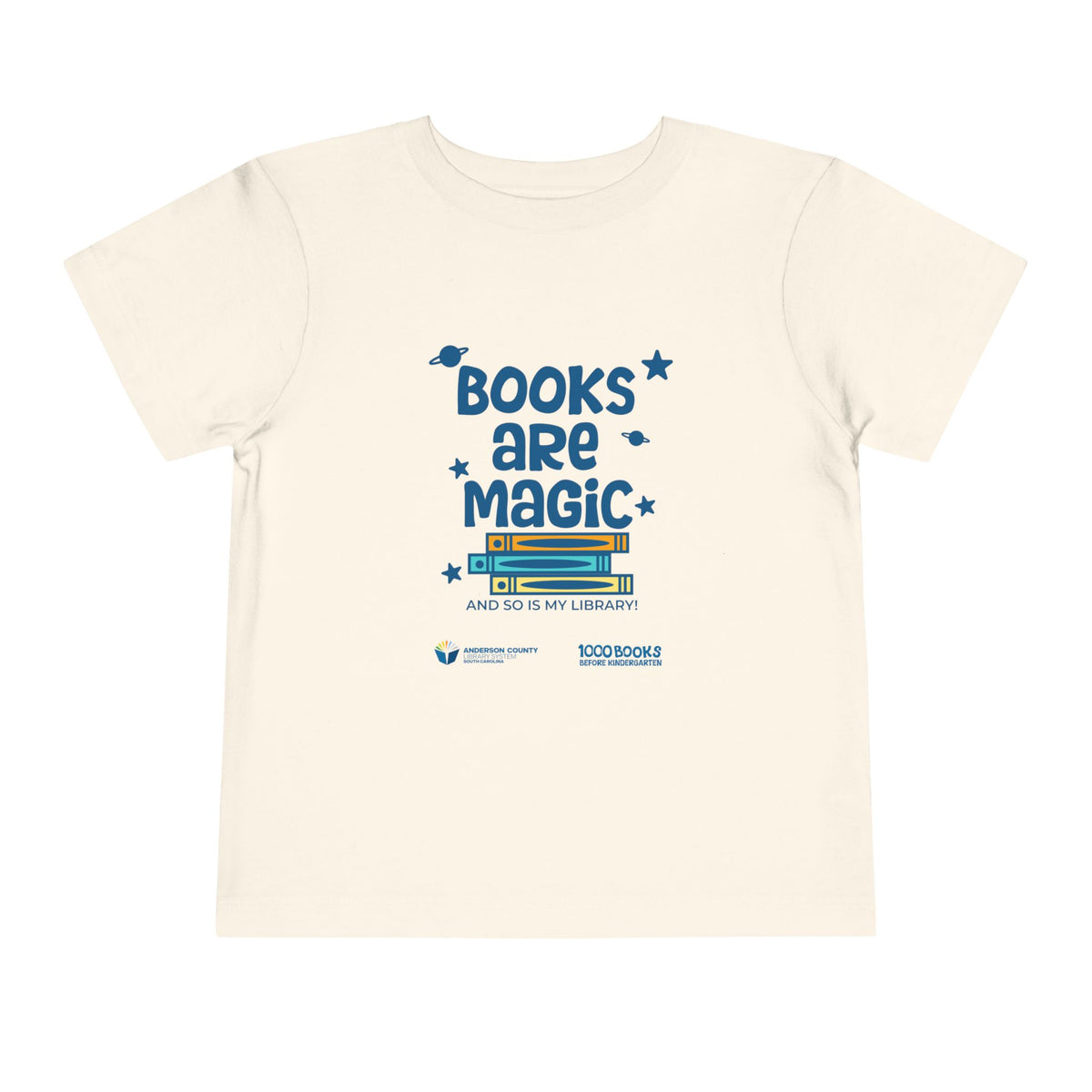Toddler Short Sleeve Tee : Books are magic 1,000 Books Before Kindergarten