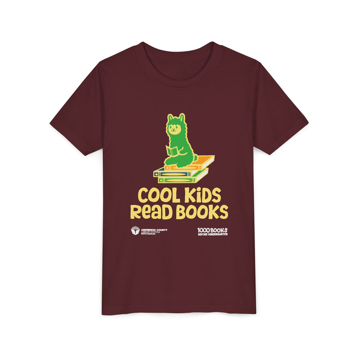 Youth Short Sleeve Tee : Cool Kids Read Books 1,000 Books Before Kindergarten