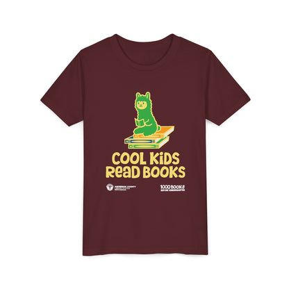 Youth Short Sleeve Tee : Cool Kids Read Books 1,000 Books Before Kindergarten