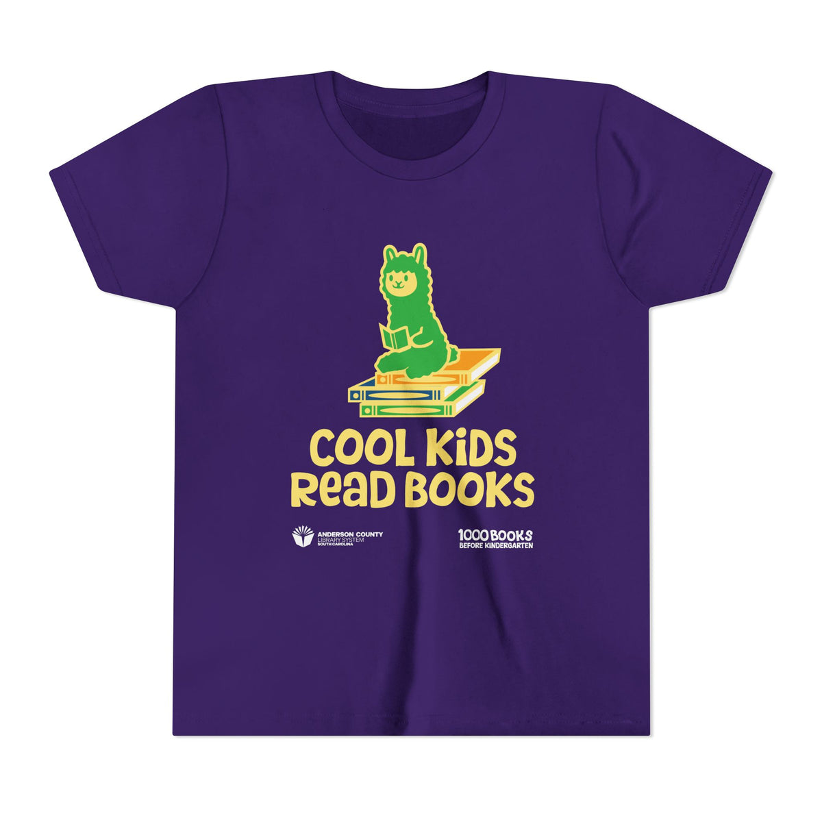 Youth Short Sleeve Tee : Cool Kids Read Books 1,000 Books Before Kindergarten