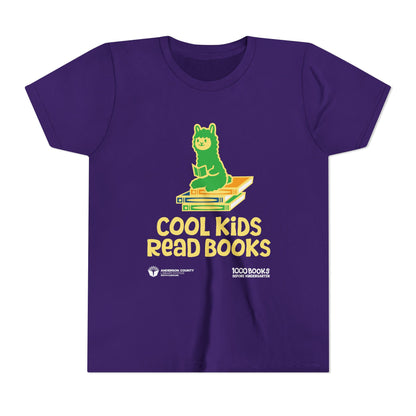 Youth Short Sleeve Tee : Cool Kids Read Books 1,000 Books Before Kindergarten