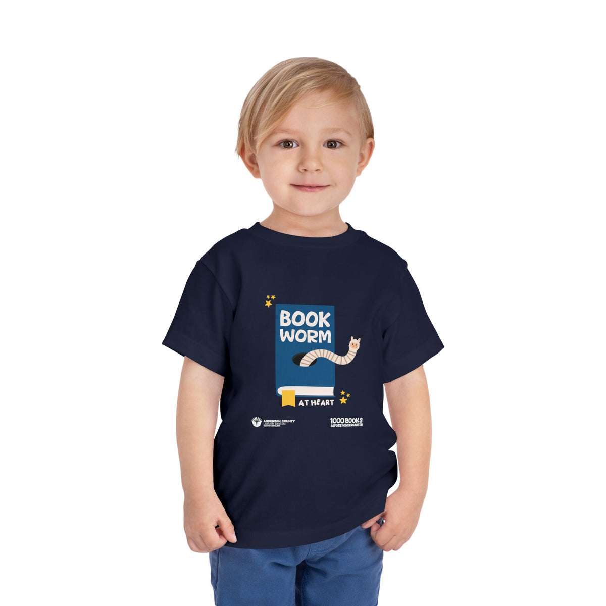 Copy of Toddler Short Sleeve Tee : Bookworm 1,000 Books Before Kindergarten