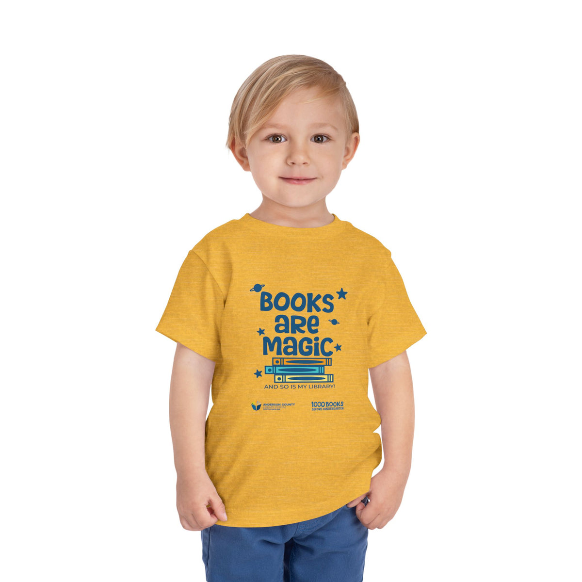 Toddler Short Sleeve Tee : Books are magic 1,000 Books Before Kindergarten
