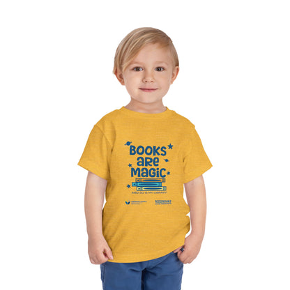 Toddler Short Sleeve Tee : Books are magic 1,000 Books Before Kindergarten
