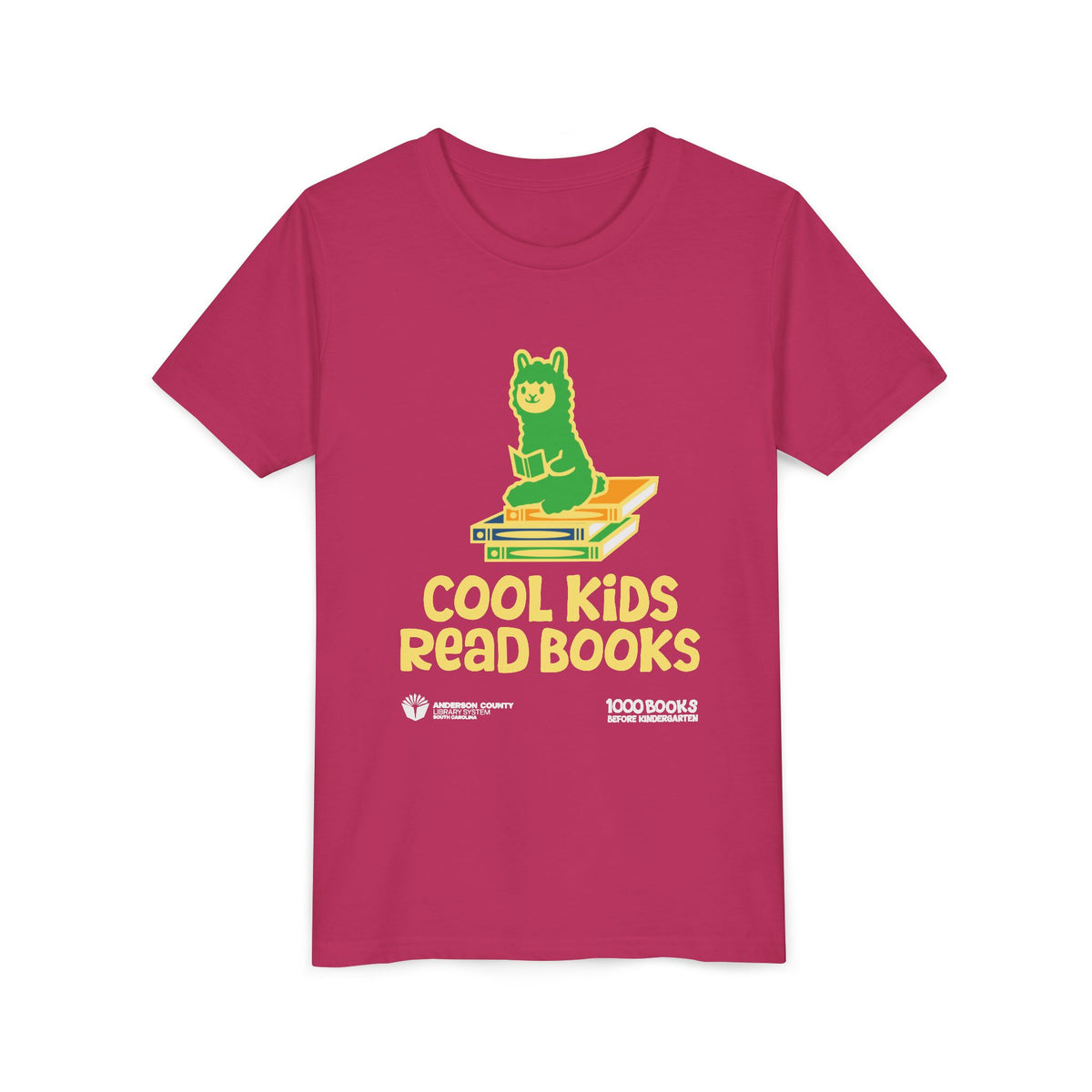 Youth Short Sleeve Tee : Cool Kids Read Books 1,000 Books Before Kindergarten