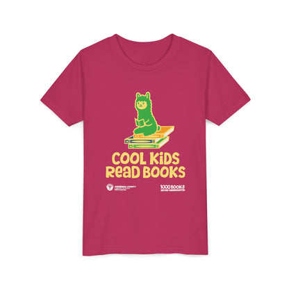 Youth Short Sleeve Tee : Cool Kids Read Books 1,000 Books Before Kindergarten