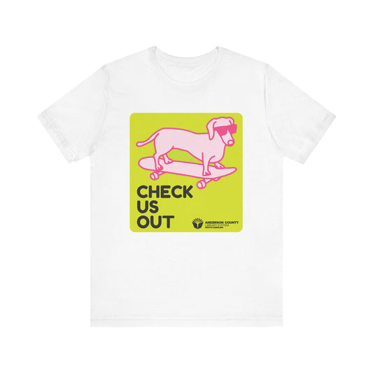 Unisex Softstyle T-Shirt: Check Us Out