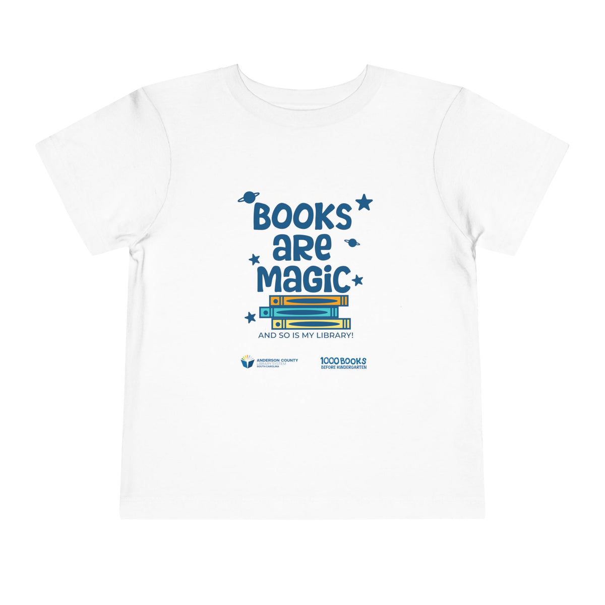 Toddler Short Sleeve Tee : Books are magic 1,000 Books Before Kindergarten