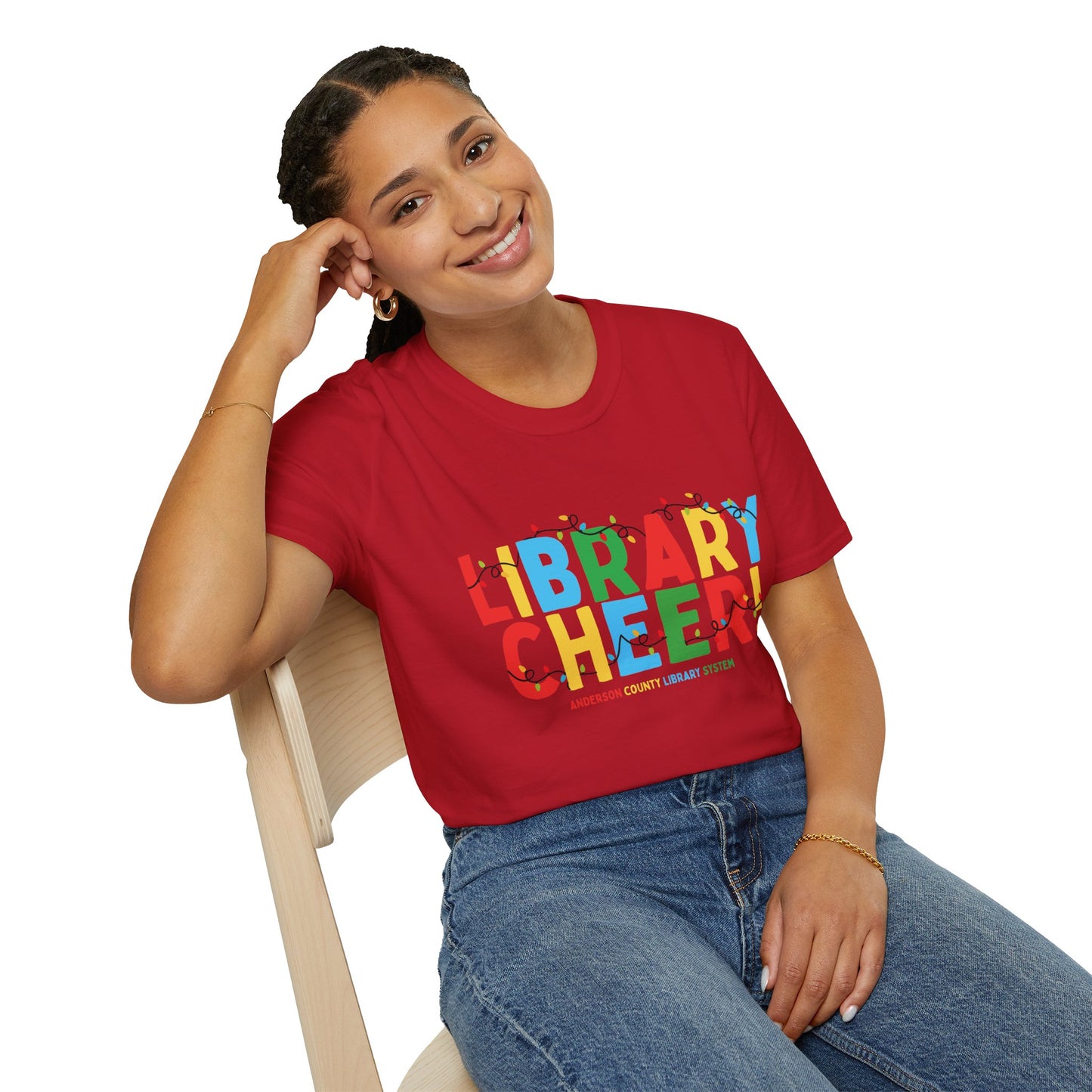 Unisex Softstyle T-Shirt: Library Cheer!