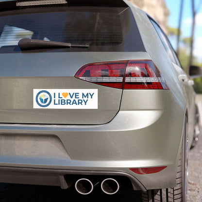 Magnetic Bumper Sticker: Love My Library: Color