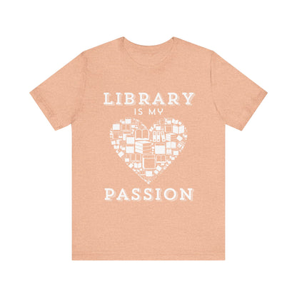 Unisex Softstyle T-Shirt: Library is My Passion