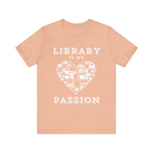 Unisex Softstyle T-Shirt: Library is My Passion