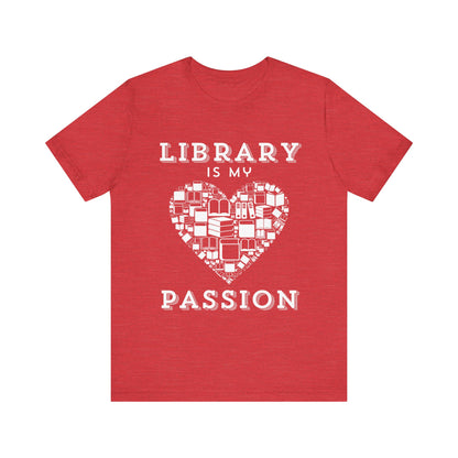 Unisex Softstyle T-Shirt: Library is My Passion