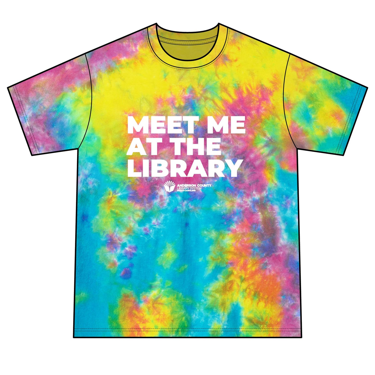 Unisex Softstyle T-Shirt: Rainbow Meet Me at the Library