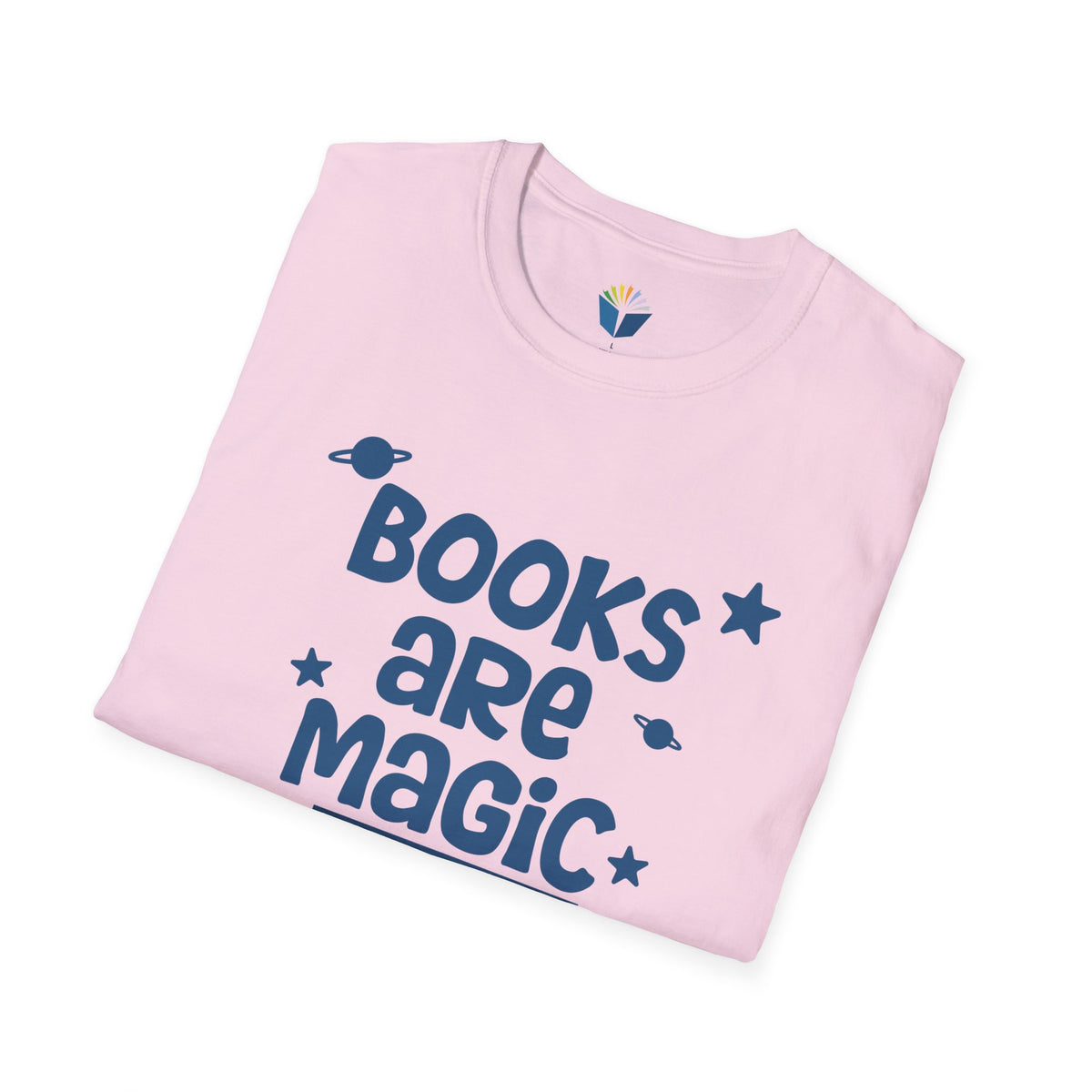 Unisex Softstyle T-Shirt: Books Are Magic 1,000 Books Before Kindergarten