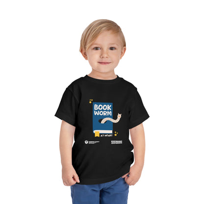 Copy of Toddler Short Sleeve Tee : Bookworm 1,000 Books Before Kindergarten