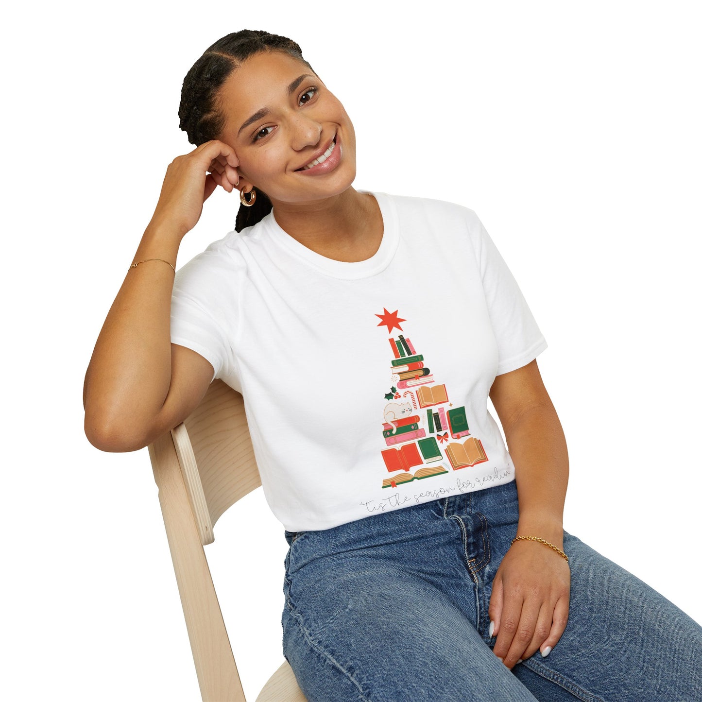 Unisex Softstyle T-Shirt: 'Tis the Season for Readin'