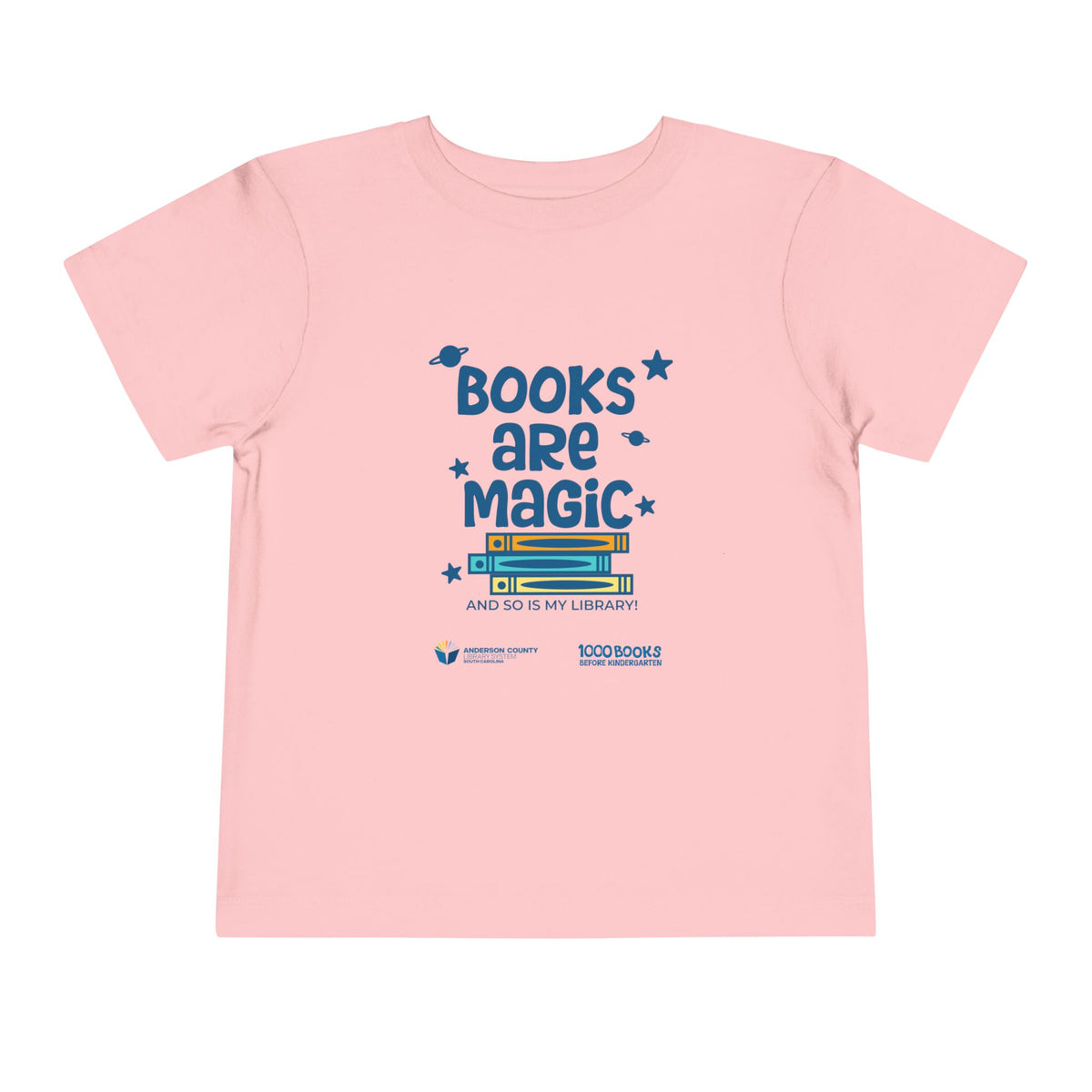 Toddler Short Sleeve Tee : Books are magic 1,000 Books Before Kindergarten