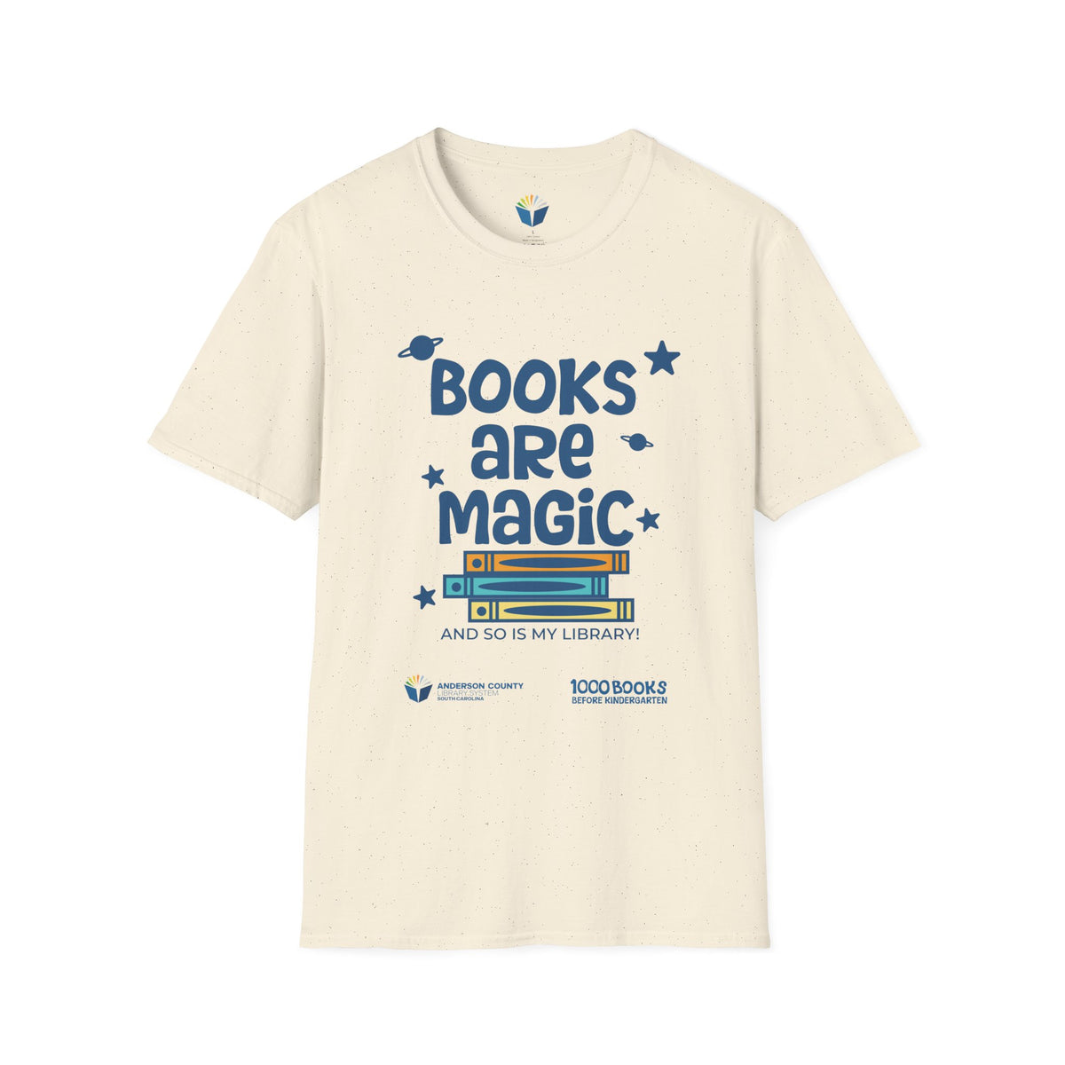 Unisex Softstyle T-Shirt: Books Are Magic 1,000 Books Before Kindergarten