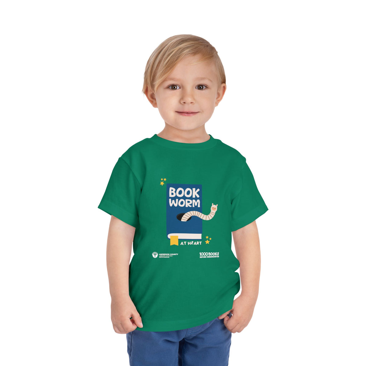 Copy of Toddler Short Sleeve Tee : Bookworm 1,000 Books Before Kindergarten