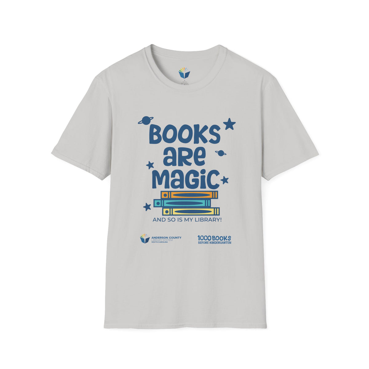 Unisex Softstyle T-Shirt: Books Are Magic 1,000 Books Before Kindergarten