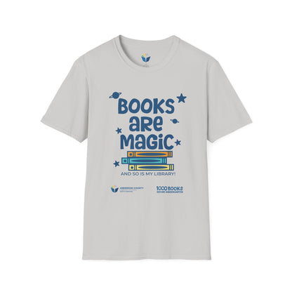 Unisex Softstyle T-Shirt: Books Are Magic 1,000 Books Before Kindergarten