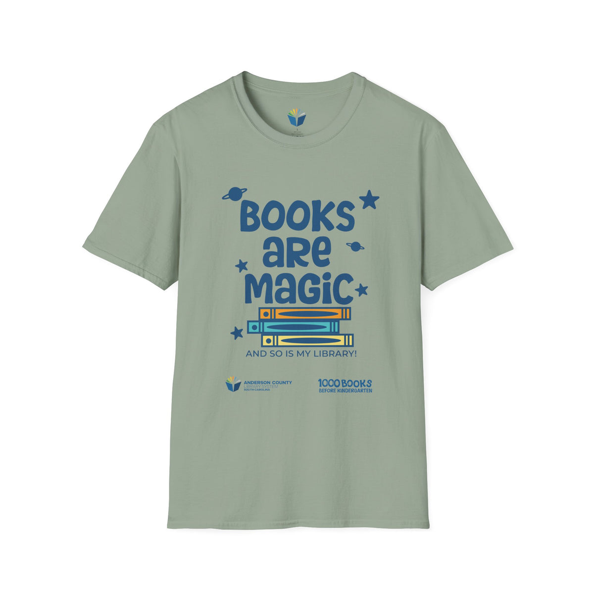 Unisex Softstyle T-Shirt: Books Are Magic 1,000 Books Before Kindergarten