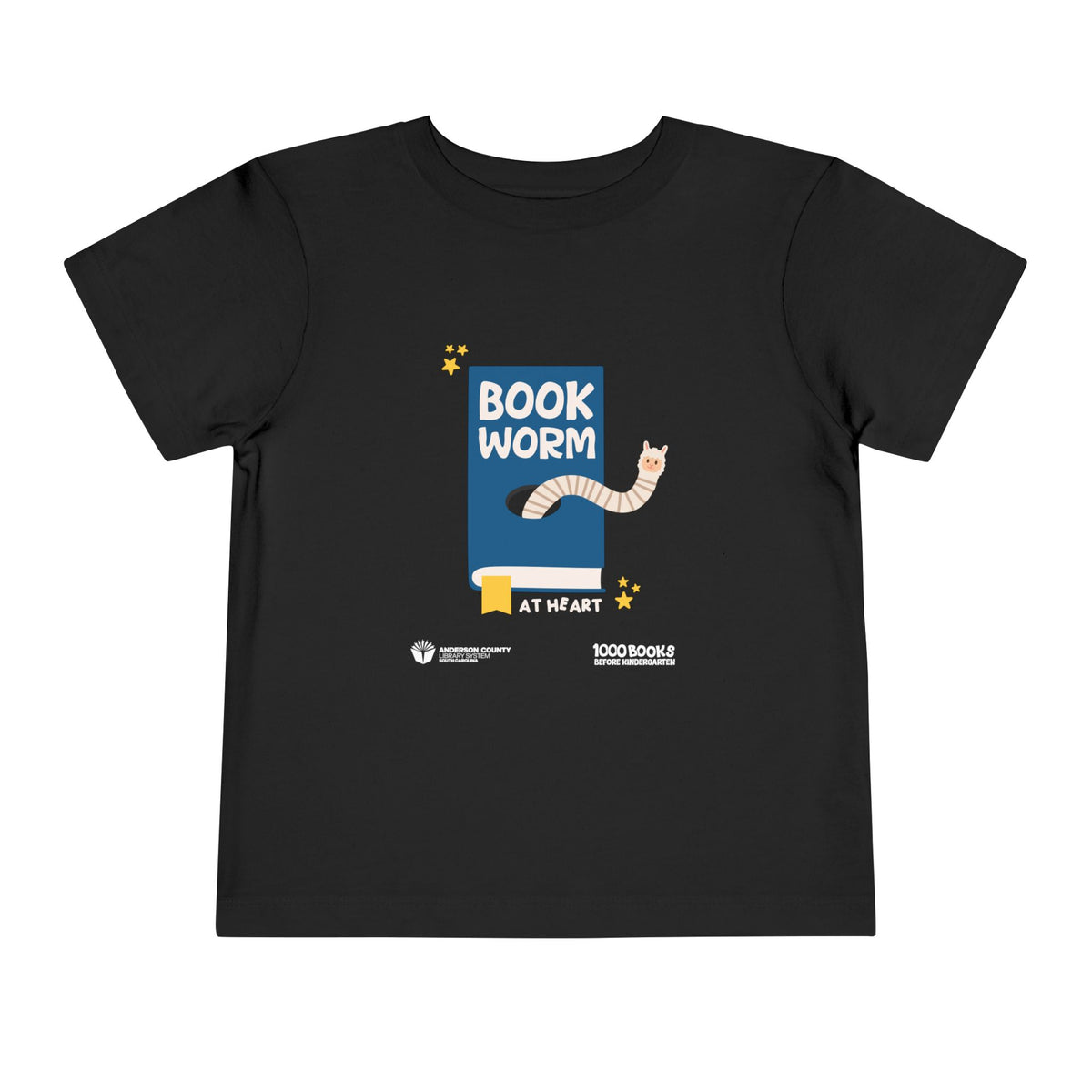 Copy of Toddler Short Sleeve Tee : Bookworm 1,000 Books Before Kindergarten