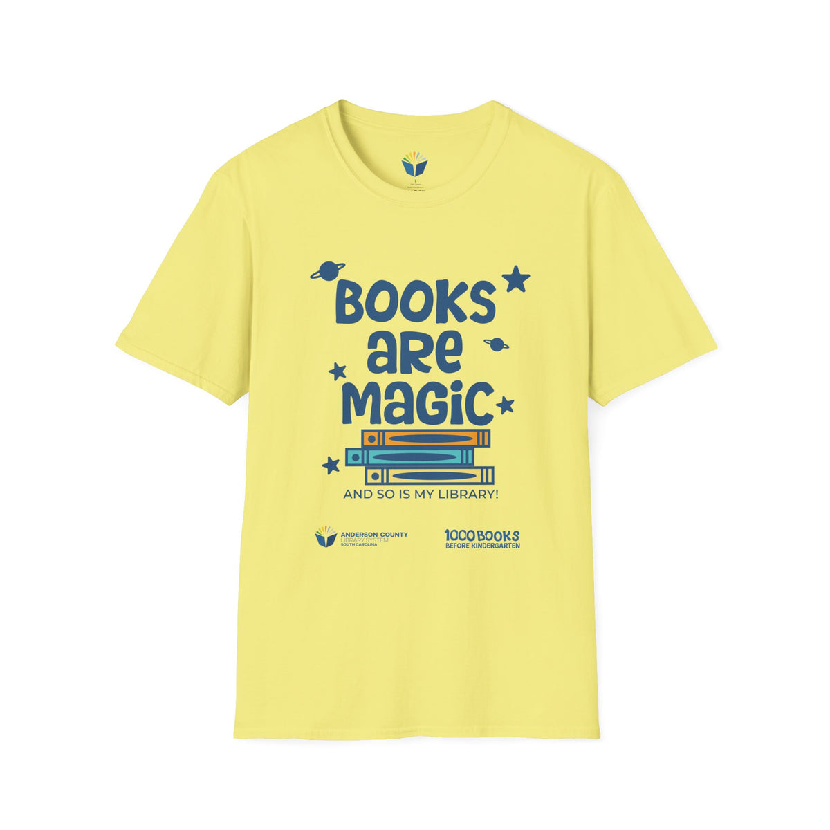 Unisex Softstyle T-Shirt: Books Are Magic 1,000 Books Before Kindergarten