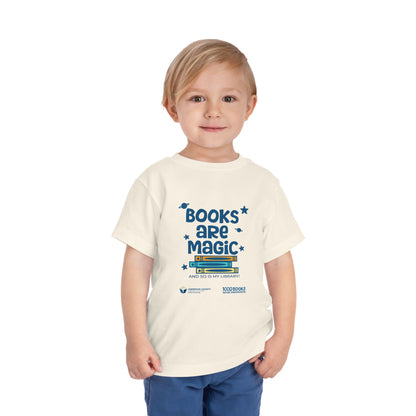 Toddler Short Sleeve Tee : Books are magic 1,000 Books Before Kindergarten