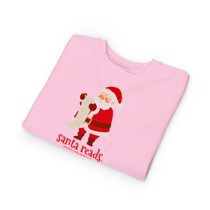 Toddler Sweatshirt: Santa Reads.