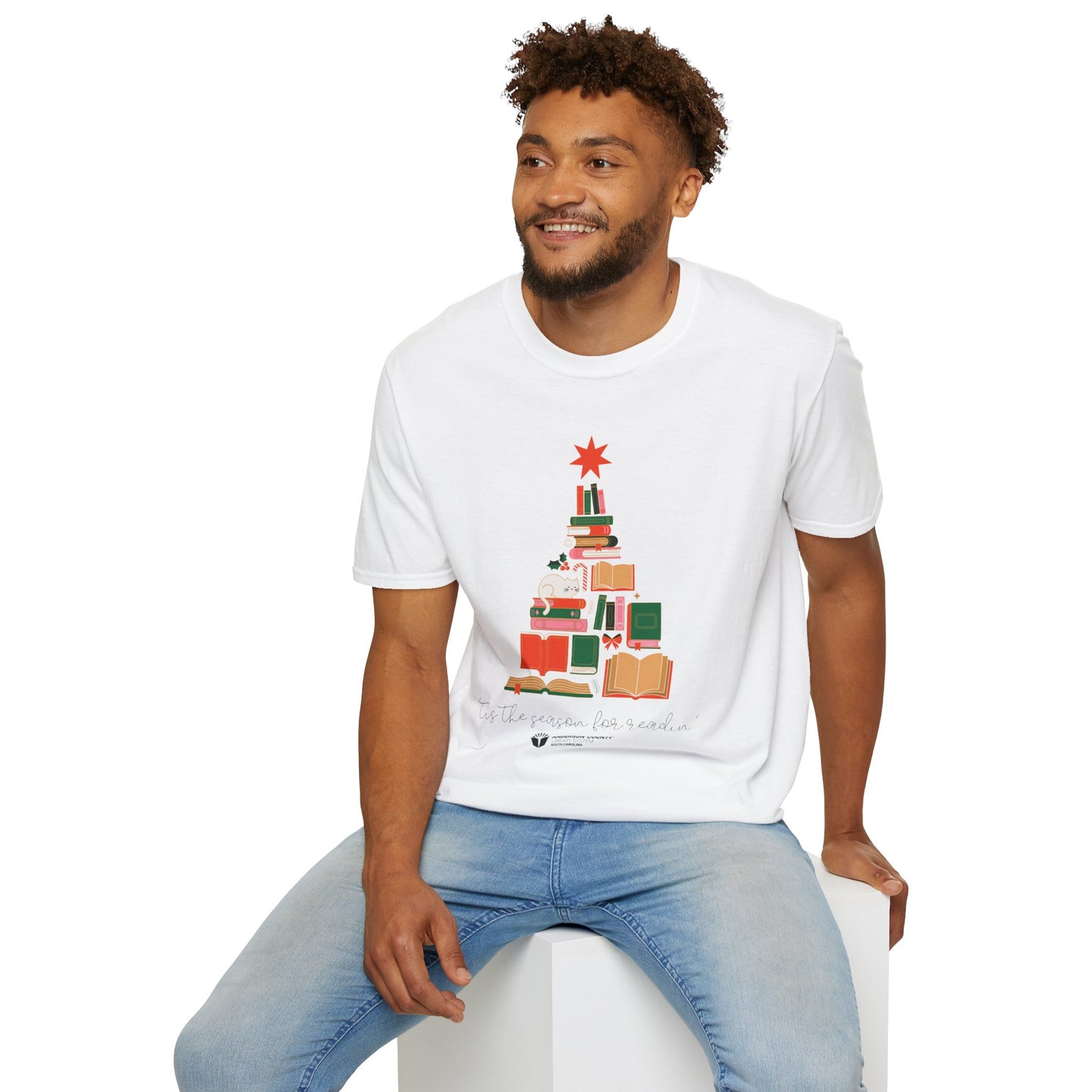 Unisex Softstyle T-Shirt: 'Tis the Season for Readin'