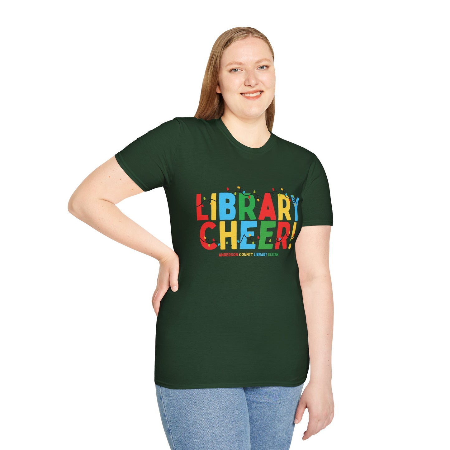 Unisex Softstyle T-Shirt: Library Cheer!