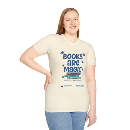 Unisex Softstyle T-Shirt: Books Are Magic 1,000 Books Before Kindergarten