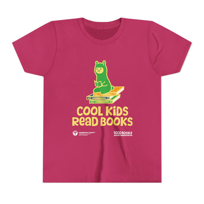 Youth Short Sleeve Tee : Cool Kids Read Books 1,000 Books Before Kindergarten