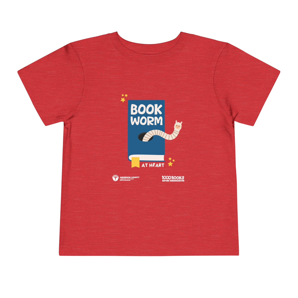 Copy of Toddler Short Sleeve Tee : Bookworm 1,000 Books Before Kindergarten