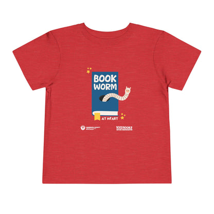 Copy of Toddler Short Sleeve Tee : Bookworm 1,000 Books Before Kindergarten