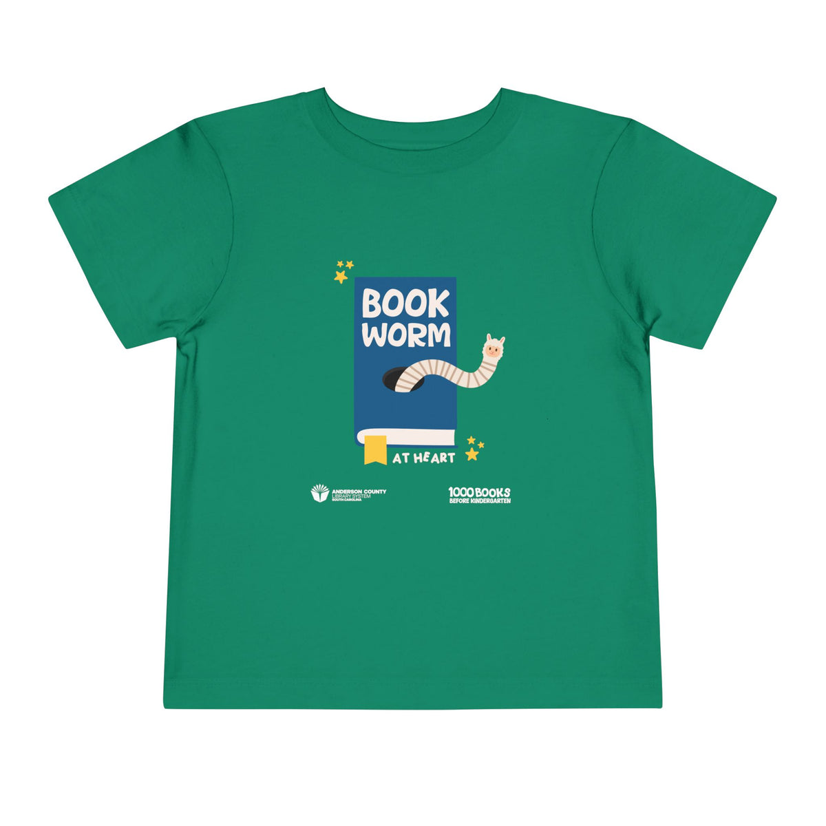 Copy of Toddler Short Sleeve Tee : Bookworm 1,000 Books Before Kindergarten